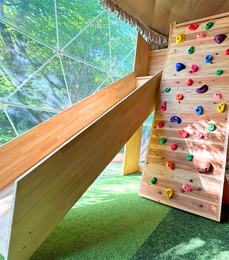 【室内キッズパーク/半露天風呂】ドーム型テント8m（最大7名）